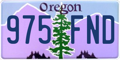 OR license plate 975FND