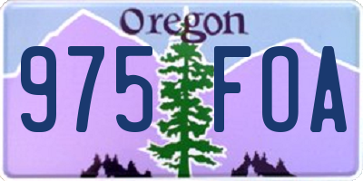 OR license plate 975FOA
