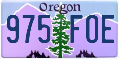 OR license plate 975FOE