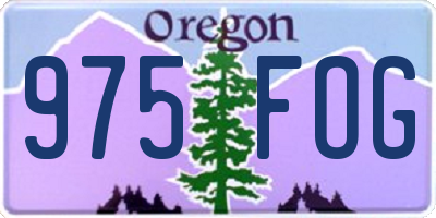 OR license plate 975FOG