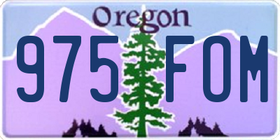 OR license plate 975FOM