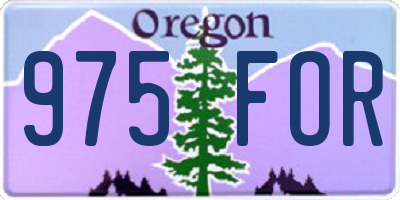 OR license plate 975FOR