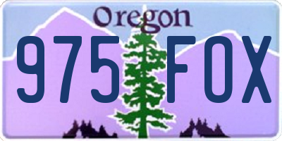 OR license plate 975FOX