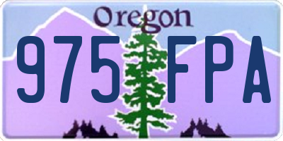 OR license plate 975FPA