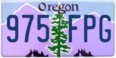OR license plate 975FPG