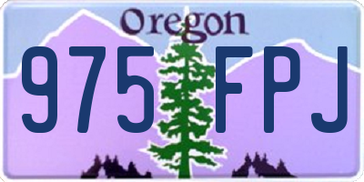 OR license plate 975FPJ