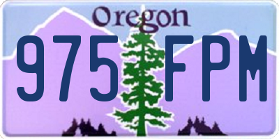 OR license plate 975FPM