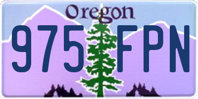OR license plate 975FPN