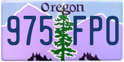 OR license plate 975FPO