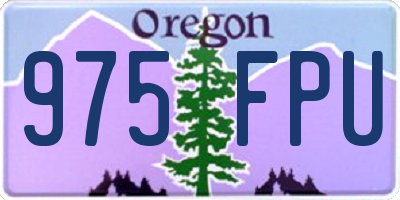 OR license plate 975FPU