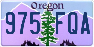 OR license plate 975FQA