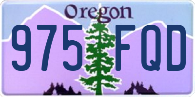 OR license plate 975FQD