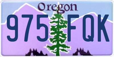 OR license plate 975FQK