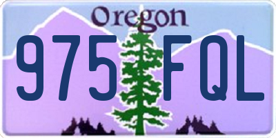OR license plate 975FQL