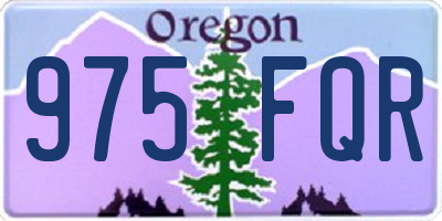 OR license plate 975FQR