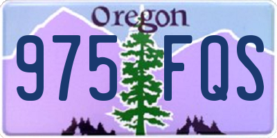 OR license plate 975FQS