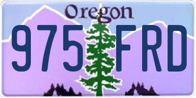 OR license plate 975FRD