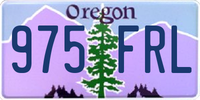 OR license plate 975FRL