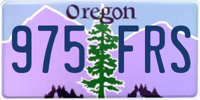 OR license plate 975FRS