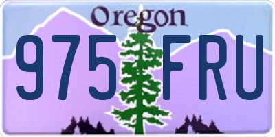 OR license plate 975FRU