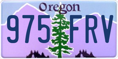 OR license plate 975FRV