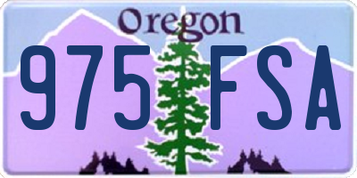 OR license plate 975FSA