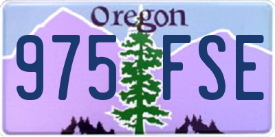 OR license plate 975FSE