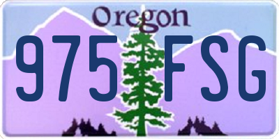 OR license plate 975FSG