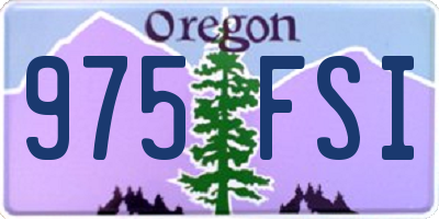 OR license plate 975FSI