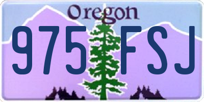 OR license plate 975FSJ