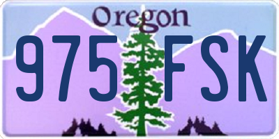 OR license plate 975FSK