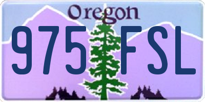 OR license plate 975FSL