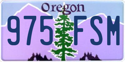 OR license plate 975FSM