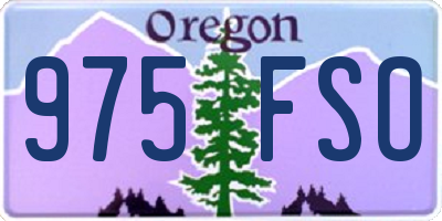 OR license plate 975FSO