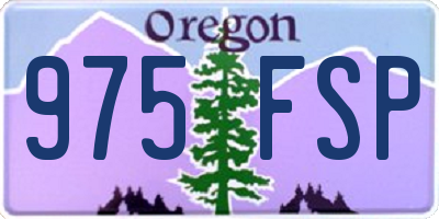 OR license plate 975FSP