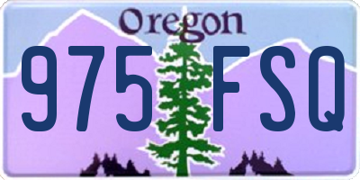 OR license plate 975FSQ