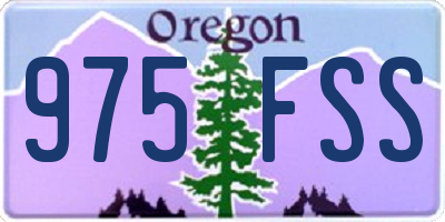 OR license plate 975FSS