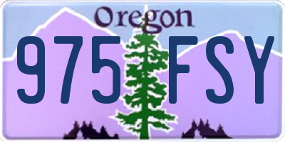 OR license plate 975FSY