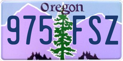 OR license plate 975FSZ