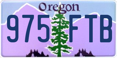 OR license plate 975FTB