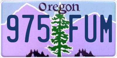 OR license plate 975FUM