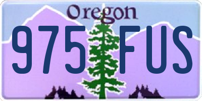 OR license plate 975FUS