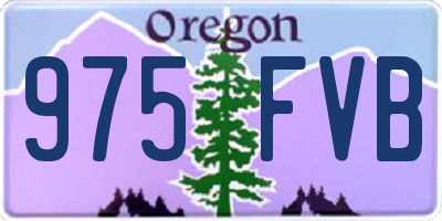 OR license plate 975FVB