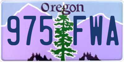 OR license plate 975FWA