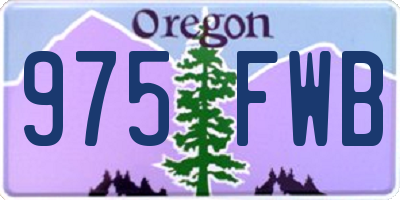 OR license plate 975FWB