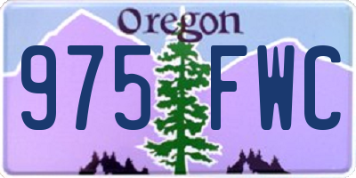 OR license plate 975FWC