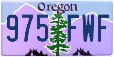 OR license plate 975FWF