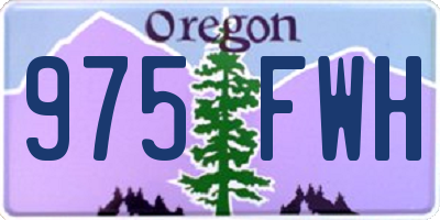 OR license plate 975FWH