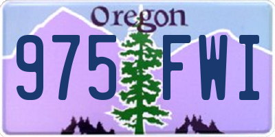 OR license plate 975FWI