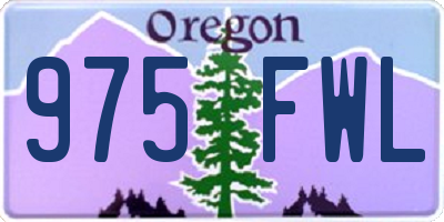 OR license plate 975FWL
